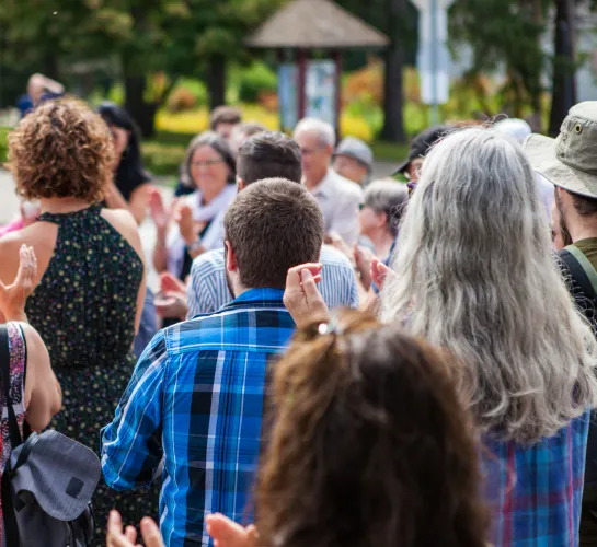 Community members participating in ATAX community event