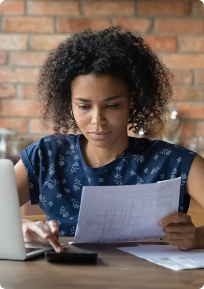 Professional tax preparer at work